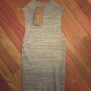 Francesca’s Woven Turtleneck Tank Top